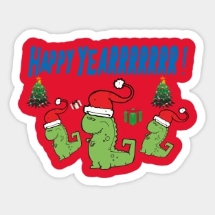 New Year dinosaur illustration Sticker